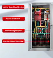 Stabilisateur de tension automatique intelligent triphasé AC 400 KVA WF.EL, direct usine, avec écran LCD et protection contre les surcharges servo-compensées