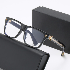 High Quality Retro <strong>Frame</strong> for Glasses Men Myopia Anti Blue Light TR Metal Pin Structure Black&amp;<strong>Gold</strong> <strong>Square</strong> Eyeglasses <strong>Frames</strong> Women - Product Image 1