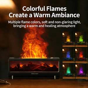 Mini Difusor de Aroma Essencial para Mesa com Temporizador e Lâmpada de Atmosfera Multicolorida, Umidificador para Hotel e Residência - Product Image 2