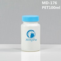 Flacon en plastique PET multi-compartiments, petit flacon d'emballage pour médicaments, flacon vide léger pour suppléments vitaminiques, logo personnalisé