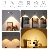 3CCT Lampe murale à détecteur de mouvement intérieur intelligent et rechargeable réglable