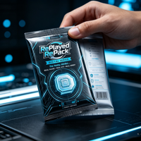 Sachets métalliques thermoscellables pour cartes à collectionner, emballages brillants personnalisés, imprimés en héliogravure, sacs vides étanches à l'humidité et anti-fuite
