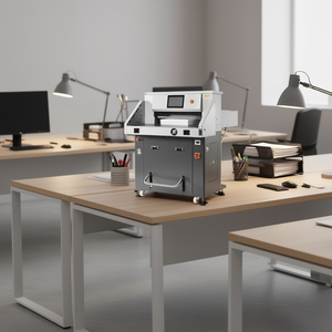 Coupe-papier hydraulique, largeur de coupe 28 pouces, épaisseur 80 mm, guillotine électrique pour usage de bureau - Product Image 2