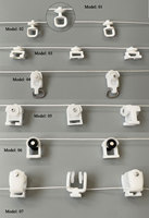 KBR Nano Cotton S Wave Fold Eco-Friendly Automatic Curtain Track Rope Wheels Gliders Runner Long Service Life Baptism Modern