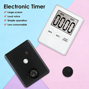 Minuteur de cuisine numérique LCD simple et écologique <span class=keywords><strong>en</strong></span> plastique, avec aimant puissant pour réfrigérateur - Product Image 4