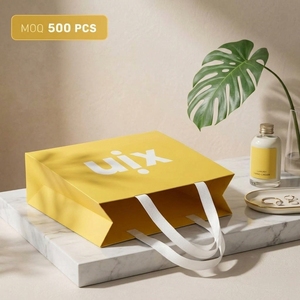 <span class=keywords><strong>Bolsas</strong></span> de Papel Personalizadas con su Propio Logotipo, <span class=keywords><strong>Bolsas</strong></span> de Compras Elegantes para Boutique de Ropa, <span class=keywords><strong>Bolsas</strong></span> de Regalo con Asas de Listón, Varios Tamaños - Product Image 3