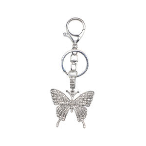 Rhinestone Butterfly Alloy <b>Keychain</b> Colorful Gold White K Carabiner <b>Keychain</b> Portable Decorative Pendant Holiday Gifts - Product Image 5