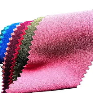 shaoxing factory 92 polyester 8 spandex como crepe MOSS dyeing stretchable woven POLYESTER SPANDEX fabric