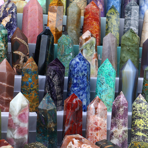 CHUSE crystal crafts bacchette di cristallo di quarzo naturale point crystals healing stones tower per bulk all'ingrosso - Product Image 3