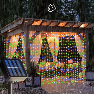 LED Solar <b>Curtain</b> Light Christmas Lights <b>Curtain</b> Garland Merry Christmas Decorations for Home Birthday Mother's Day Gifts - Product Image 6