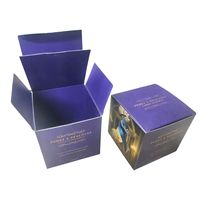 Customized Assorted Textured Matt Fancy Art Paper Foldable Candle Gift Box with Inserts Candle Packaging Boxes for Candle Jar
