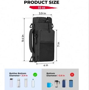 Free Sample Custom New Style Fashion <b>Water</b> <b>Bottle</b> Holder Carry Front Pocket Adjustable Comfort Shoulder Strap <b>Water</b> <b>Cooler</b> - Product Image 5