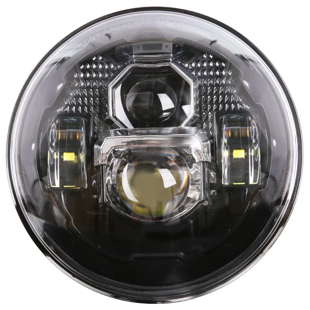 Farol de led para motocicleta, 7 polegadas, led, para 2003 yamaha road star 1600 1700, noite intermediária, silverado s 2000-2009 v, estrela 650 1100, clássico