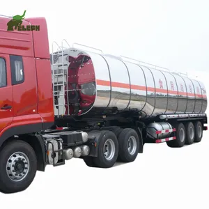 China Kwaliteit Fabriek Aluminium 80Ton Bulk Aanhangwagen Meel Tank Aanhangwagen Voor Meel Plant Trailer