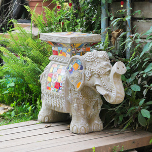Adorno de Jardín de Elefante en Mosaico de Porcelana de Colores, Decoración Animal para Patio y Paisaje - Product Image 5