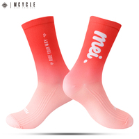 MCYCLE Chaussettes de cyclisme sublimées 3D Chaussettes unisexes en tricot absorbant la sueur et respectueuses de l'environnement