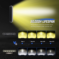 Nouvelle barre lumineuse LED haute intensité sans cadre de 9 pouces 40W, boîtier en aluminium 6063, certifiée IP68, double couleur, pour bateau, voiture, tracteur