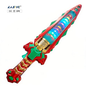 LASIVE TOYS Épée Lumineuse Clignotante Rotative avec Musique et Lumières Colorées, Jouet d'<span class=keywords><strong>Action</strong></span> pour Garçons, Idéal pour Fêtes Thème Famille - Product Image 2