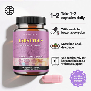 Integratore di Inositolo in Capsule con Vitamina D3 e Folato per l'Equilibrio Ormonale, la Fertilità Femminile e la Salute della Pelle, per Adulti Vegetariani - Product Image 5