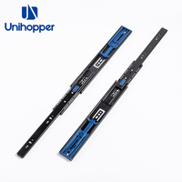 Unihopper Offre Spéciale Quincaillerie de meuble 3 fois Extension complète Canal télescopique Fermeture douce Roulement à billes Glissière de tiroir