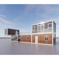 DXH usine moderne duplex bâtiment complet maison modulaire préfabriquée de luxe maison préfabriquée en conteneur préfabriquée maison préfabriquée pour 25 personnes