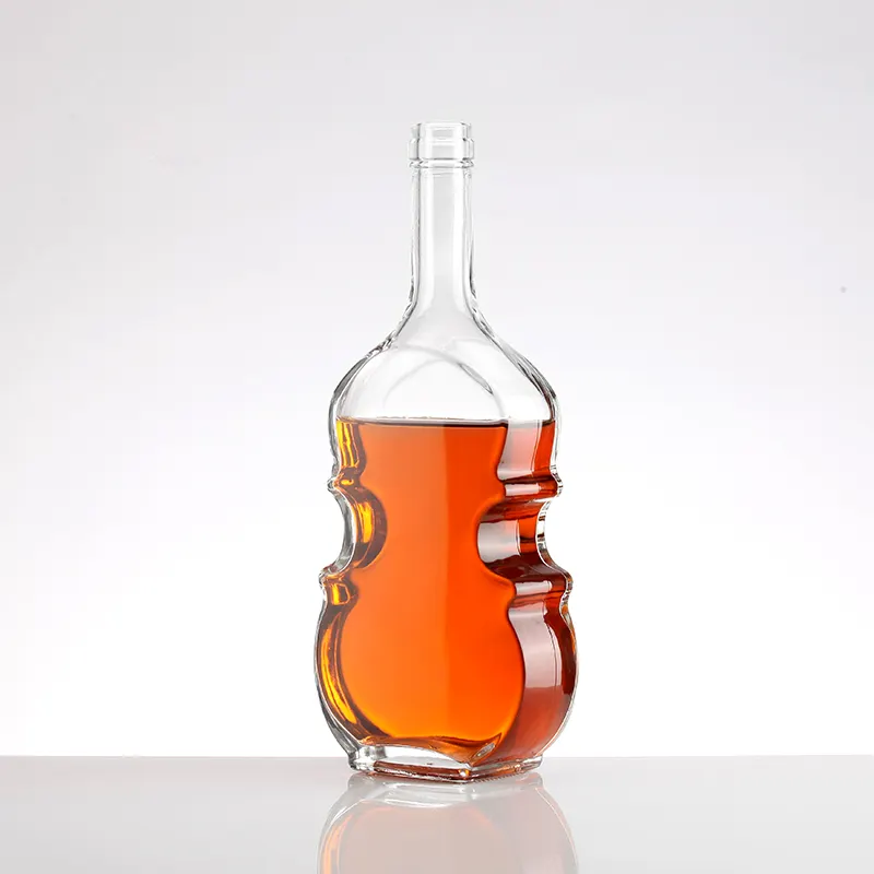Bouteille en verre d'alcool Unique en forme de corps pour femme, petit flacon plat de 200ml, 500ml