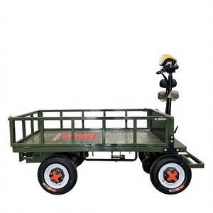 Carrello Elettrico a Piattaforma, Carrello Motorizzato per Trasporto Merci Pesanti, Carrello da Magazzino per Trasporto Carichi - Product Image 1