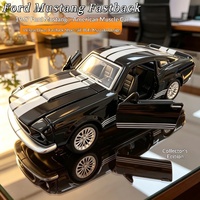 Modèle de voiture en alliage Ford Mustang 1967 à l'échelle 1:36, voiture muscle à rétrofriction, jouet décoratif de collection, cadeau fabriqué en Chine