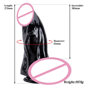 Enorme mostro donne uomini Super nero realistico grosso nero enorme Dildo xl cazzo giocattolo del sesso - Product Image 6
