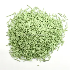 Dust Free Plant Cat Litter Green Tea Scent 6L Easy Clean 2mm Stripe Shape Clumping Tofu Eco Friendly Cat Litter