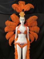 Disfraces de Samba Baratos/Disfraz de Carnaval Naranja en Venta