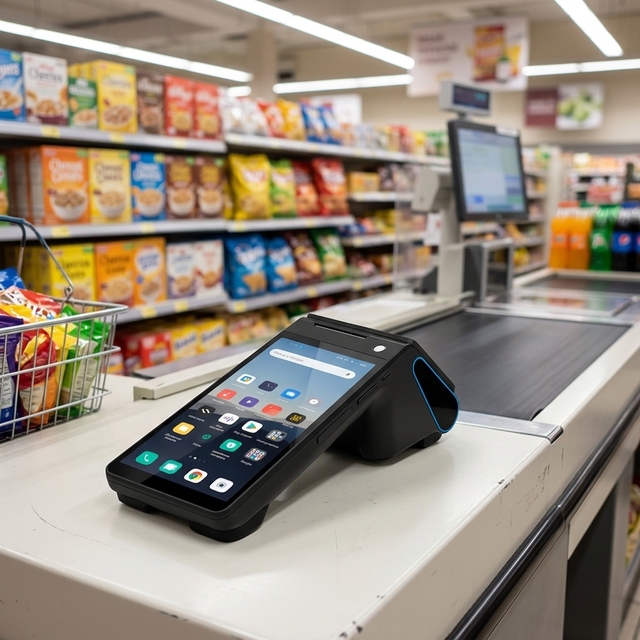 8inch+4inch Point of Sales Portable Android Handheld POS Hardware Machine Thermal Card Reader NFC POS Terminal With Printer