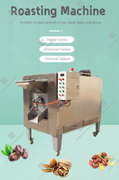 Machine à torréfier industrielle en acier inoxydable à tambour rotatif pour café, fèves de cacao, amandes, noisettes, noix de cajou, cacahuètes, en vente