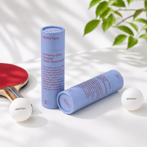 Caja de Embalaje de Tubo de Cartón Kraft Ecológica con Diseño Personalizado, Estampado en Caliente, para Pelotas de Golf y Ping-pong - Product Image 2