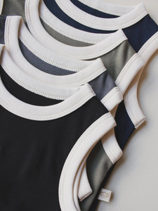 Ensemble 2 pièces pour filles, débardeur sans manches et short, couleur unie, coton respirant, bas à cordon de serrage, tenue d'été pour tout-petits - Product Image 6