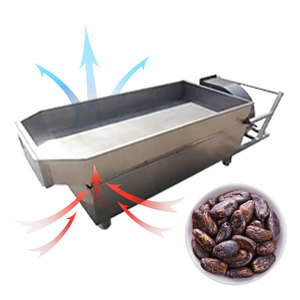 Chariot et machine de refroidissement mobiles pour fèves de cacao torréfiées, grains de café, soja, noix, graines - Acier inoxydable, capacité de 50 à 500 kg - Product Image 1
