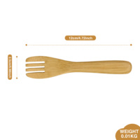 Ensemble cuillère et fourchette en bambou classique réutilisable pour bébé-Vaisselle écologique sans BPA durable en gros