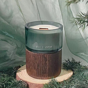 Vente en gros de grands pots de bougies en verre pour la décoration de la maison, élégants et luxueux, cadeau romantique, bougie parfumée en cire de soja - Product Image 3