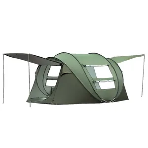 2023 최신 3 ~ 4 인용 대형 접이식 방수 야외 자동 팝업 텐트 캠핑 해변 여행 하이킹