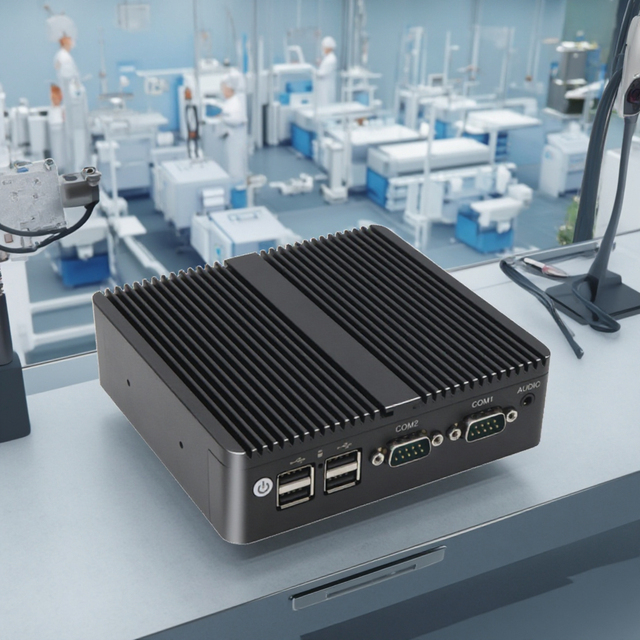 VINCANWO NANO-CELERON Mini Industrial PC High Quality Customizable SSD HD Interface UK Plug Hospitals Computer Embedded Stock