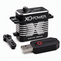 Servomoteur XQ-POWER RC Crawler Monster Truck XQ-S8045D 45KG sans noyau, étanche, engrenage en acier inoxydable, aluminium CNC, haute vitesse 8.4V