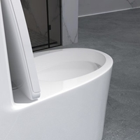 Toilette en céramique monobloc moderne à haute pression avec double chasse d'eau à fermeture lente et chasse cyclonique pour salles de bain commerciales et résidentielles