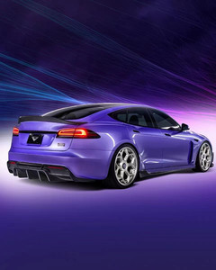 ชุดแต่งตัวถังคาร์บอนไฟเบอร์แบบแห้งรุ่น V สำหรับ Tesla Model S ประกอบด้วย สปลิตเตอร์หน้า ดิฟฟิวเซอร์หลัง สเกิร์ตข้าง และฝากระโปรง - Product Image 3