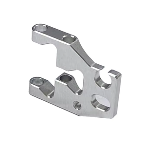 Custom 5 Axis CNC Milled Raw Finish Aluminum Double Fork Clamping Bracket Slotted Hole Threaded Hole Robot Gripper Mount Parts - Product Image 5