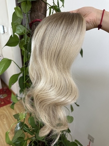 ท็อปเปอร์ผมแท้แบบไหมยึดติด  ทรงบอดี้เวฟ  สีบาลายาจ  แบบสั่งทำพิเศษ  วิกผมคุณภาพสูง  <span class=keywords><strong>ผม</strong></span>แท้ยุโรป 100%  มองไม่เห็นรอยต่อ - Product Image 6