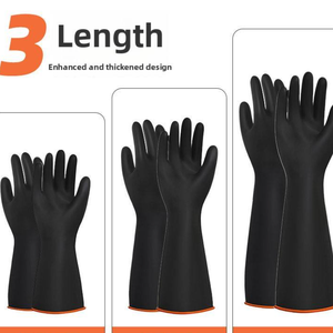 Gants en caoutchouc épais résistants à l'acide, aux alcalis et à l'usure, anti-corrosion, en stock d'usine, pour la protection <span class=keywords><strong>de</strong></span> l'industrie chimique - Product Image 3