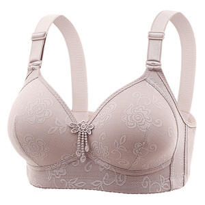 Sujetador de Algodón de Punto Fino Transpirable de Verano de Alta Calidad, Copa 3/4, para Mujeres con Busto Grande, Sin Varillas, Tirantes Ajustables, Diseño Sólido, Sexy - Product Image 1