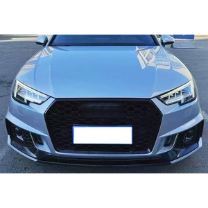 Kit de carrocería para Audi A4 2017-2019, modificación y actualización a estilo RS4, parachoques delantero, parrilla, parachoques trasero y alerón trasero. - Product Image 4