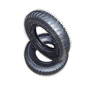 Pneus et chambres à air pour brouettes, fabrication OEM usine Qingdao, avec motif de crampons croisés, 4.00-8 3.50-8 3.50-4 3.00-8 2PR 4PR, pneus en caoutchouc pour brouettes - Product Image 1
