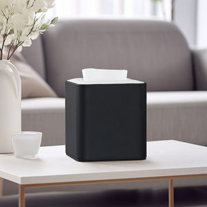Boîte à mouchoirs couverture carrée en cuir PU porte-boîte à mouchoirs pour <span class=keywords><strong>commode</strong></span> décor de salle de bain - Product Image 2
